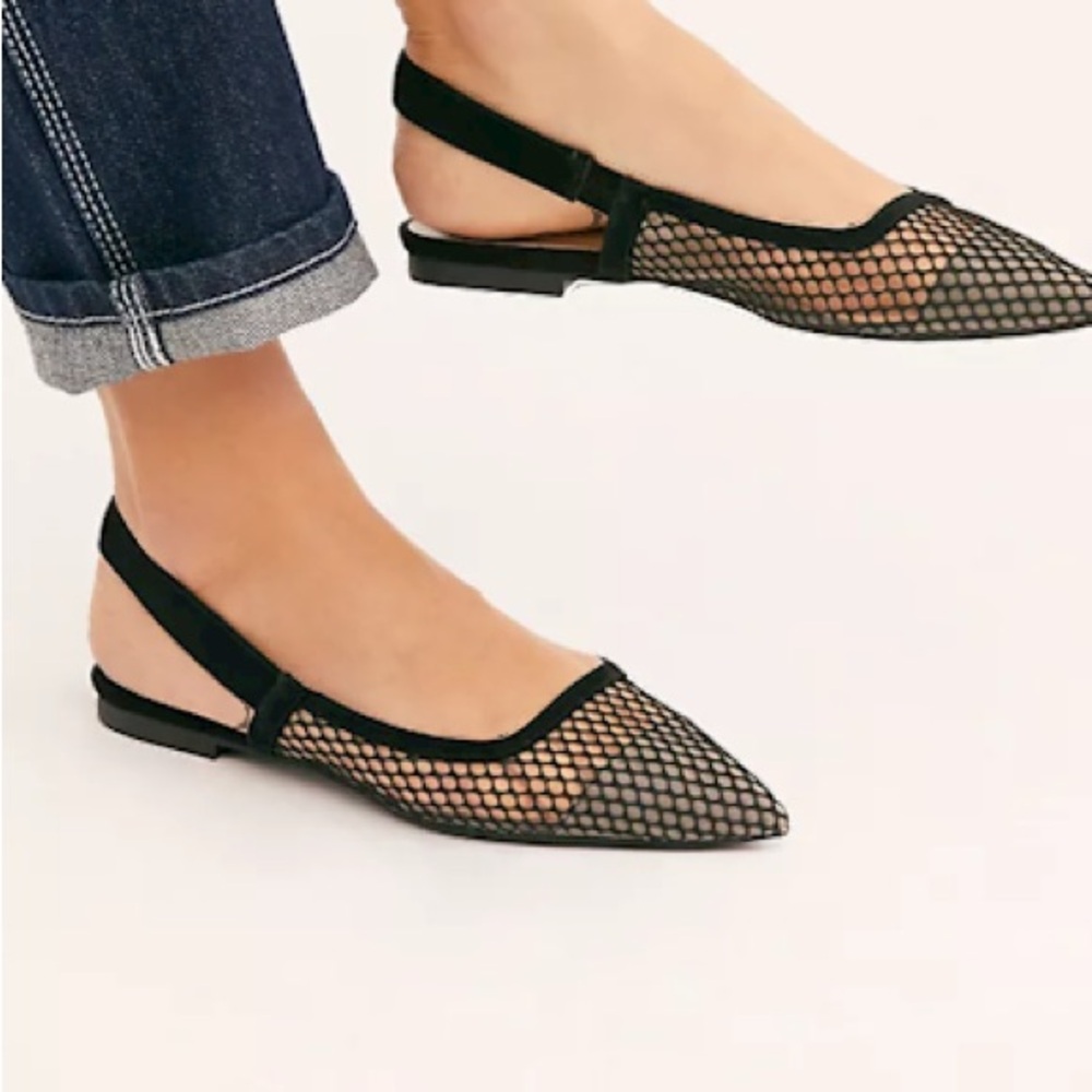 Jeffrey Campbell Emelia Mesh Slingback Flats